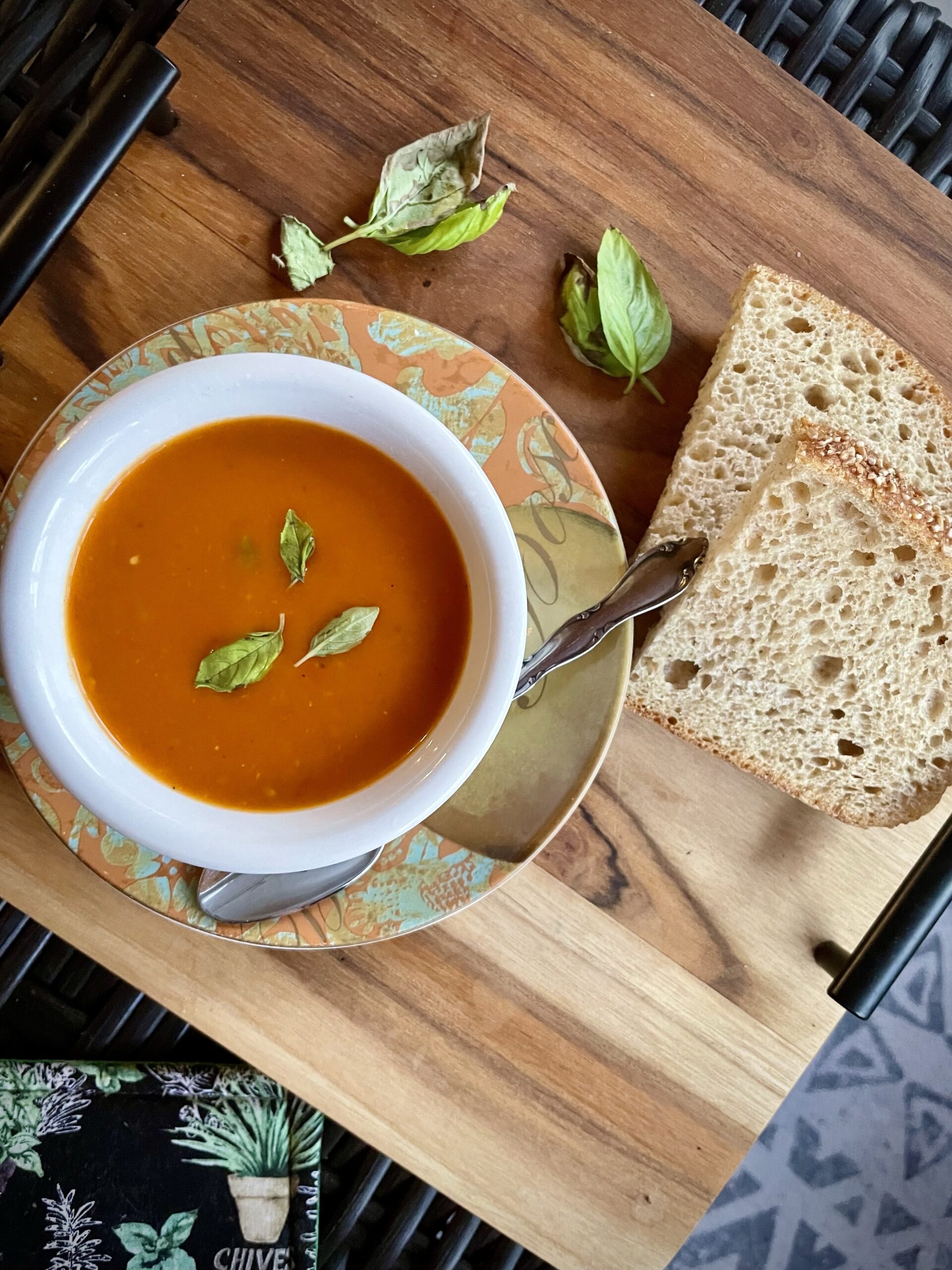 Roasted Red Pepper Tomato Basil Soup